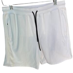 Mens Fabletics "The Courtside" Shorts in Bone Off White Gym Shorts Size Large